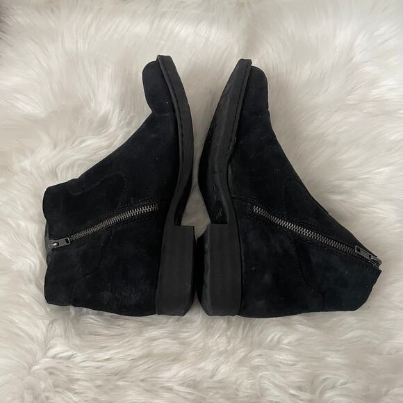 Born Boots Womens Size 9 Black Kenia Suede Leather Fringed Ankle Booties Cowgirl - Picture 8 of 12